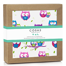 Непромокаємий наматрасник 70х120 см OWLS COSAS Фіолетовий