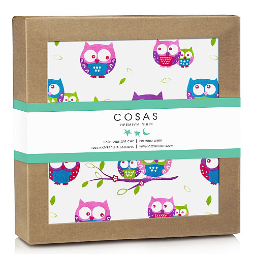 Непромокаемый наматрасник 70х120 см OWLS COSAS Фиолетовый