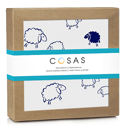 Непромокаемый наматрасник 70х120 см SHEEP COSAS Белый