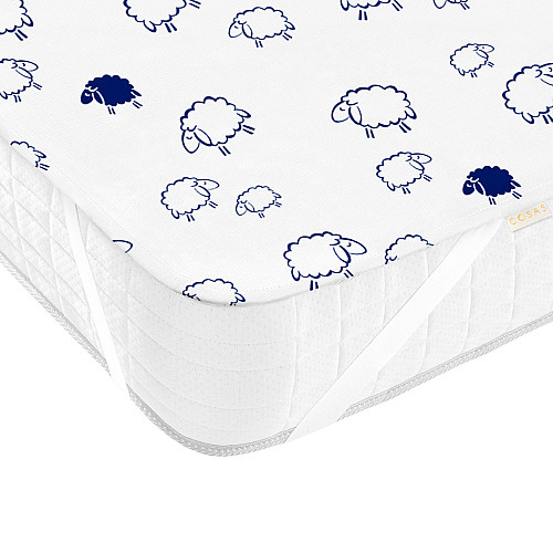 Непромокаемый наматрасник 70х120 см SHEEP COSAS Белый