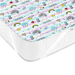 Непромокаемый наматрасник 70х120 см UNICORN & RAINBOW COSAS Фиолетовый
