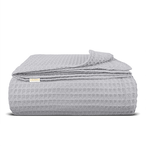 Покрывало 75x95 см Smoky Greek Waffle COSAS серый