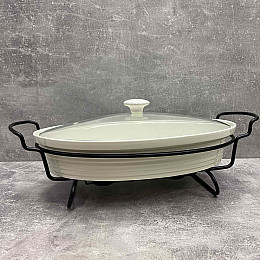 Мармит керамічний з підставкою 35 см 2,5 л Maestro MR-11460-74