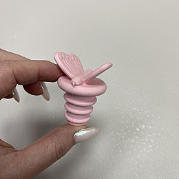 Пробка силиконовая для бутылки Butterfly Stenson 50808 розовый