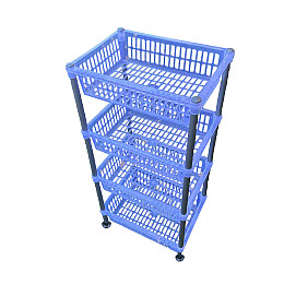 Етажерка пластикова 4 яруси 39,5х30х80 см Bursev 5158 92