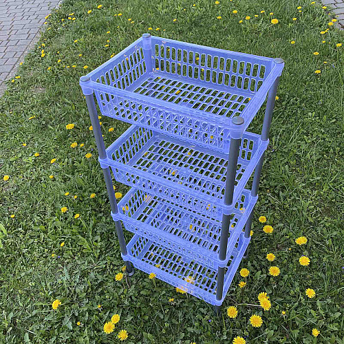 Етажерка пластикова 4 яруси 39,5х30х80 см Bursev 5158 92