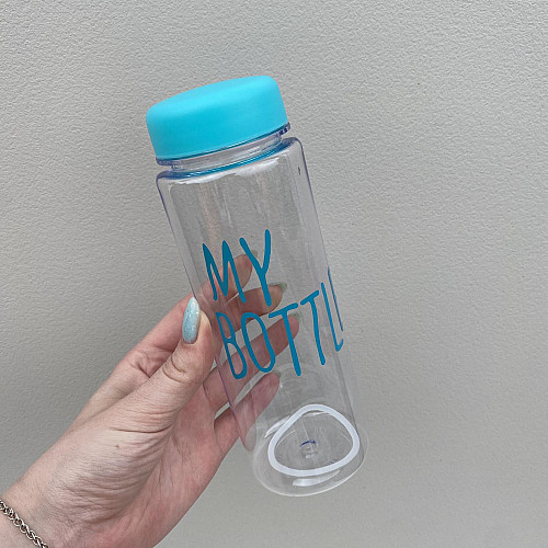 Бутилка для води My Bottle з чохлом 500 мл прозоро-блакитна