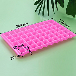 Форма для льоду Lesko A245 Pink на 60 кубиків