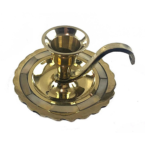 Подсвечник из бронзы No Brand с перламутром 7.8х6.8х3.8 см (DN30001C)