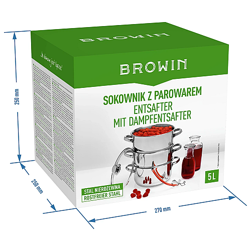 Соковарка-пароварка на 5 л Browin Сріблястий (800505)