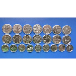 Набор монет в капсулах Collection Збройні Сили України 30 мм 23 шт Cеребристый (hub_24nljp)