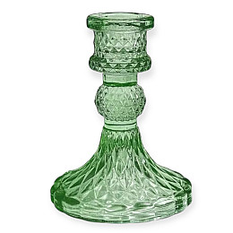 <p>Подсвечник стеклянний Leeseph 10,3х8 см Зелений</p>