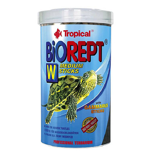 Сухий корм для водоплавних черепах Tropical Biorept W палочки 250 мл 75 г (11364)