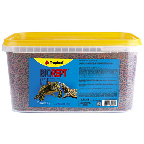 Сухий корм для водоплавних черепах Tropical Biorept W палочки 5 л 1,5 кг (11368)