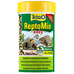 Сухой корм для маленьких водоплавающих черепах Tetra ReptoMin Baby в палочках 100 мл (140158)