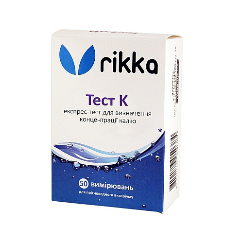 Тест для определения концентрации калия в аквариумной воде Rikka K 50 измерений (T-115)