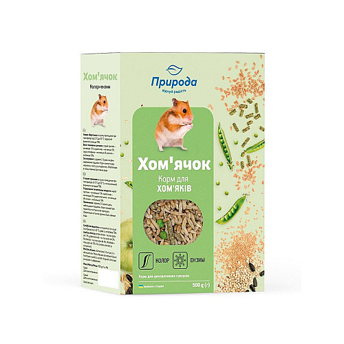 Корм для хомяков Природа Хомячок Колор и Энзим 500 г (PR241072)