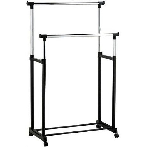 Вешалка для одежды напольная двойная телескопическая Double-Pole Clothes-horse (55500996)