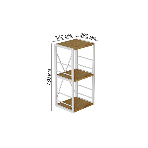 Этажерка Ferrum-decor Конект 73x34x28 см Дуб Артизан (XK00261)