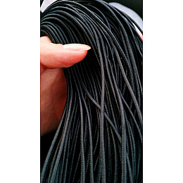 Шнурок-резинка Luxyart 4 мм 200 м Чорний (Р4-201)