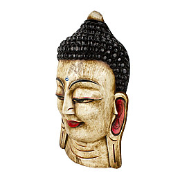 Маска Ручная Работа Непальская Будда 50.5x29x13 см Слоновая кость (25283)