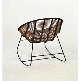 Плетене крісло Ескадо CRUZO натуральний ротанг коричневий (kr08210)