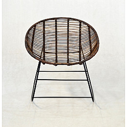 Плетене крісло Ескадо CRUZO натуральний ротанг коричневий (kr08210)