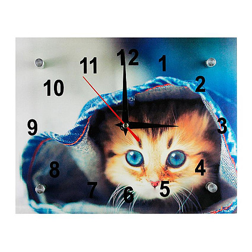 Часы Настенные Мой Котёнок СГ2 Подарочные Тихий ход 20x25 см (20126)