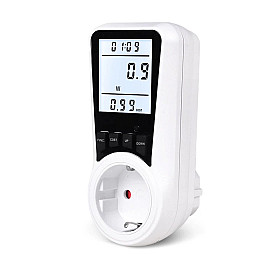 Розетка со счетчиком электроэнергии Intertek KP-PMB09, без подсветки дисплея