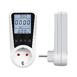 Розетка со счетчиком электроэнергии | энергометр ваттметр бытовой Intertek KP-PMB09L