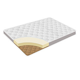 Матрас ортопедический Coolki жесткий беспружинный односпальный зима-лето 80х190х11 (120305351)
