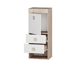 Шкаф-пенал надстройка Эверест Соната дуб сонома + белый  (EVR-2278)