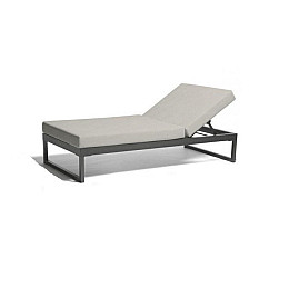Пляжный шезлонг в стиле Loft NS-1409 430x2000x700 мм Черный