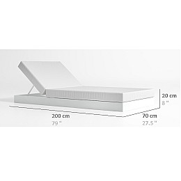 Пляжний шезлонг у стилі Loft NS-1410 2030x2000x700 мм Білий