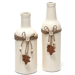 Ваза керамічна настільна Shabby Chic діаметр 8.4 см, висота 26.4 см Bona DP41670