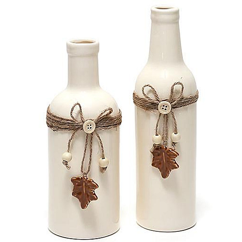Ваза керамічна настільна Shabby Chic діаметр 8.4 см, висота 26.4 см Bona DP41670