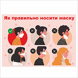 Плакат Vivay Як правильно носити маску А3 (7660)
