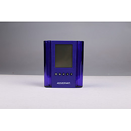 Настольные часы с будильником Assistant AH01050 violet контейнер для ручек 2, 8'' Фиолетовый
