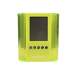 Настольные часы с будильником Assistant AH01050  yellow контейнер для ручек 2, 8'' Желтый