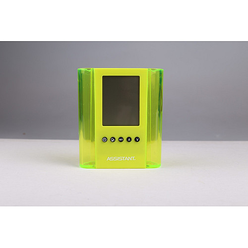 Настольные часы с будильником Assistant AH01050 yellow контейнер для ручек 2, 8'' Желтый