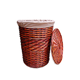 Корзина бельевая круглая коричневая 36х36х42 см (FG-06S)