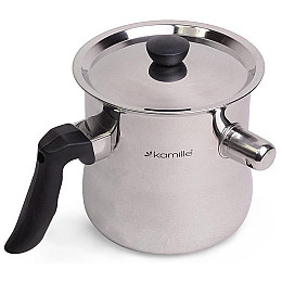 Молоковарка 1л зі свистком та сталевою кришкою Kamille DP37001