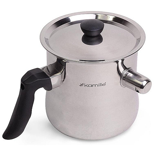 Молоковарка 1л зі свистком та сталевою кришкою Kamille DP37001