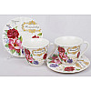Набор Bona кофейный Romantic Life E98 2 чашки 90мл и 2 блюдца DP39205