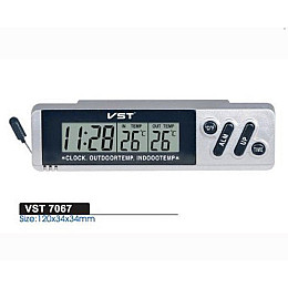 Автомобильные часы с термометром VST-7067
