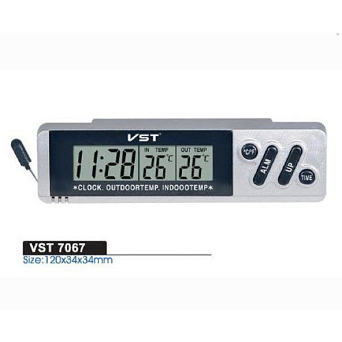Автомобільні годинники з термометром VST-7067