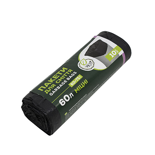Мешки для мусора Safe Pro 60 л полиэтилен 10 шт/рул Черный (78484)