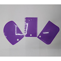 Набір кондитерських шпателів скребків A-Plus 3 шт 8675 Фіолетовий