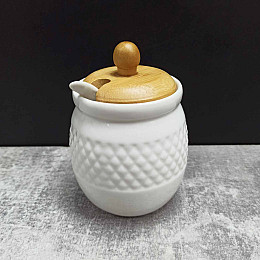 Сахарниця з ложкою та бамбуковою кришкою Interos 260 мл PJ03257-1