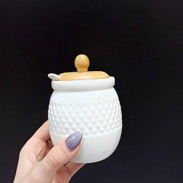 Сахарниця з ложкою та бамбуковою кришкою Interos 260 мл PJ03257-1